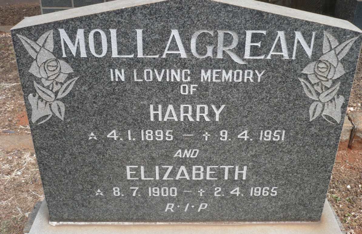 MOLLAGREAN Harry 1895-1951 &amp; Elizabeth 1900-1965
