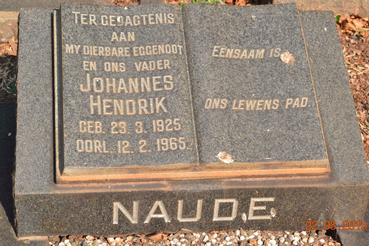 NAUDE Johannes Hendrik 1925-1965