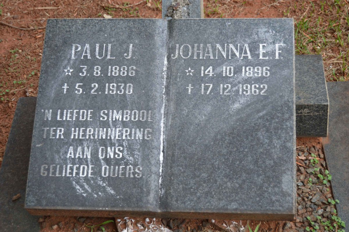 NEL Paul J. 1886-1930 &amp; Johanna E.F. 1896-1962