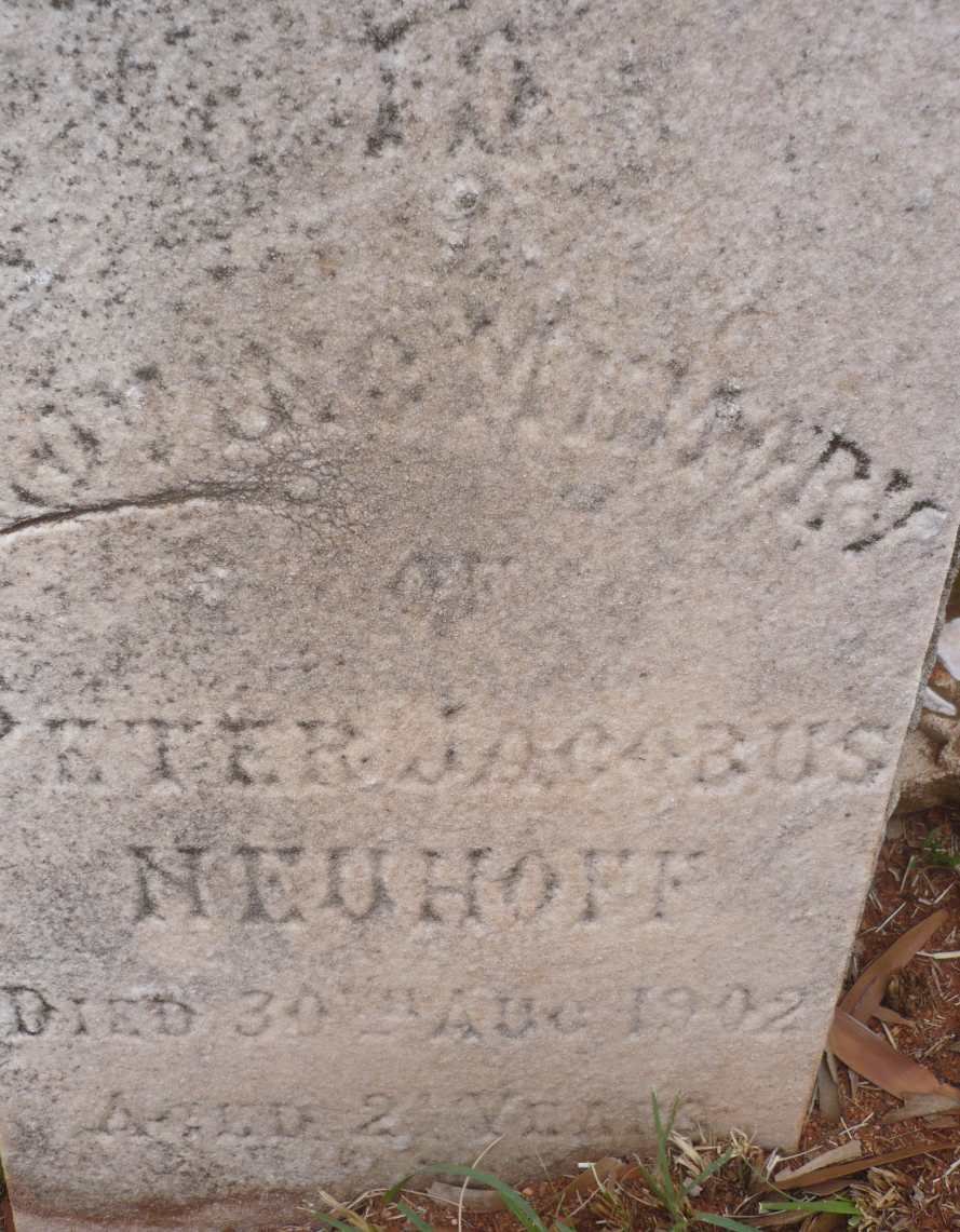 NEUHOFF Peter Jacobus -1902