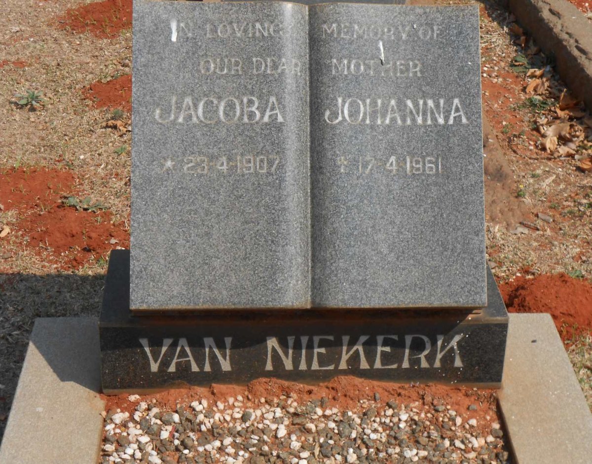 NIEKERK Jacoba Johanna, van 1907-1961