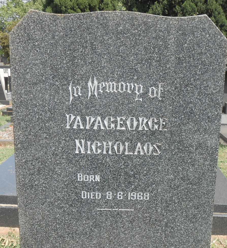 NICHOLAOS Papageorge -1968