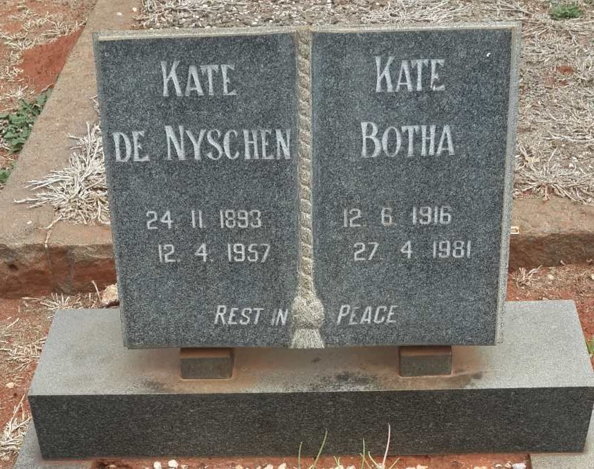 NYSCHEN Kate, de 1893-1957 :: BOTHA Kate 1916-1981
