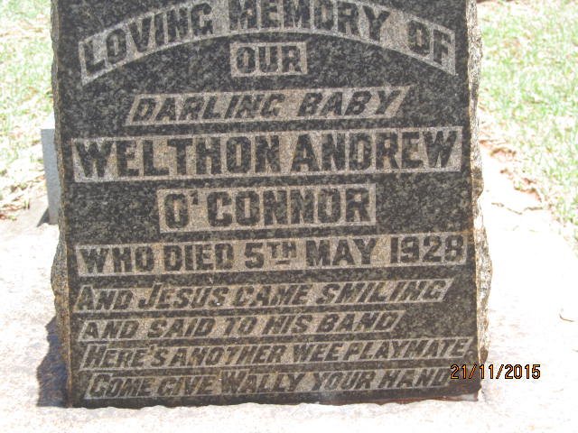 O'CONNOR Welthon Andrew -1928