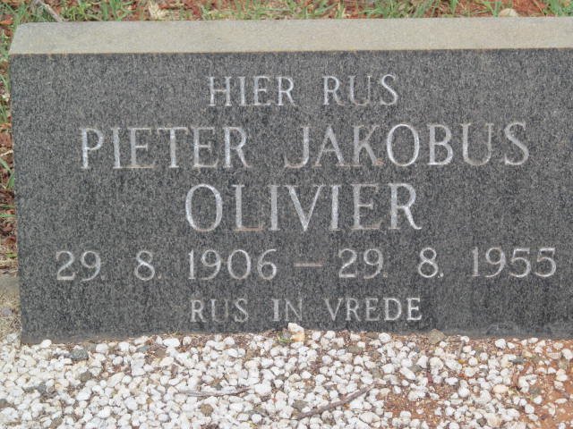 OLIVIER Pieter Jakobus 1906-1955