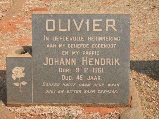 OLIVIER Johann Hendrik -1961
