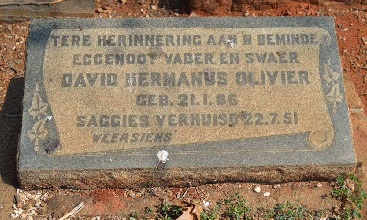 OLIVIER David Hermanus 1886-1951