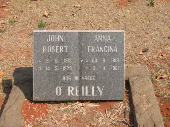 O'REILLY John Robert 1913-1979 &amp; Anna Francina 1919-1961