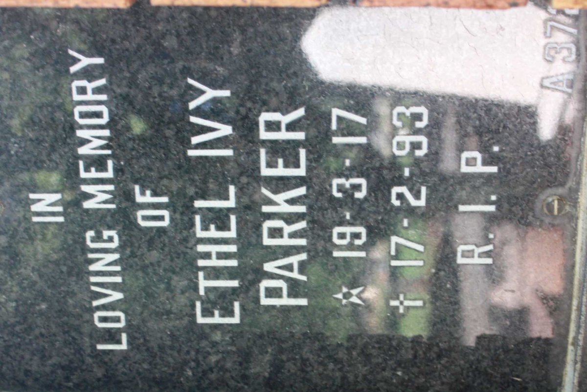 PARKER Ethel Ivy 1917-1993