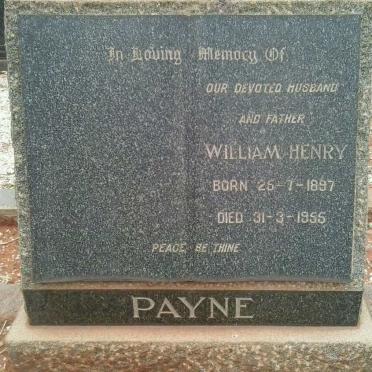 PAYNE William Henry 1897-1955