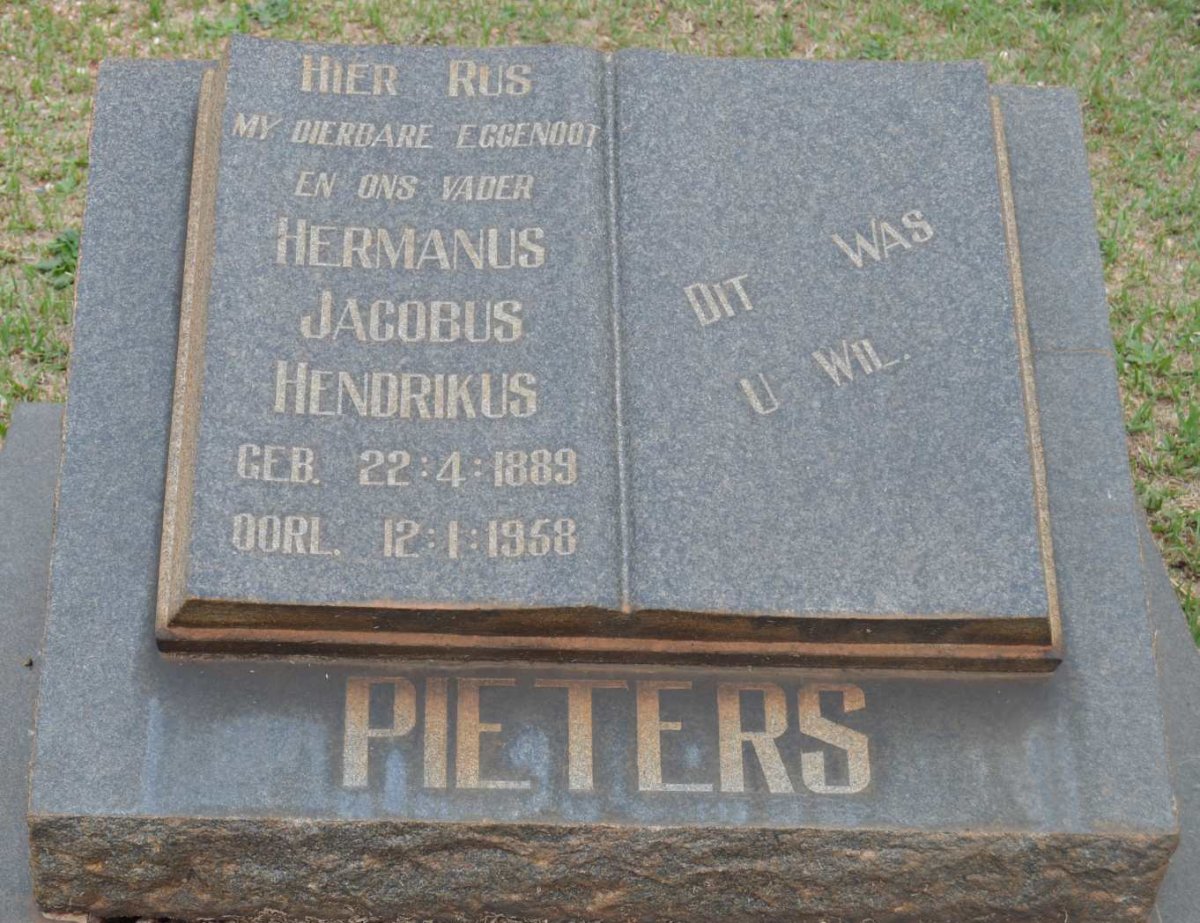PIETERS Hermanus Jacobus Hendrikus 1889-1958