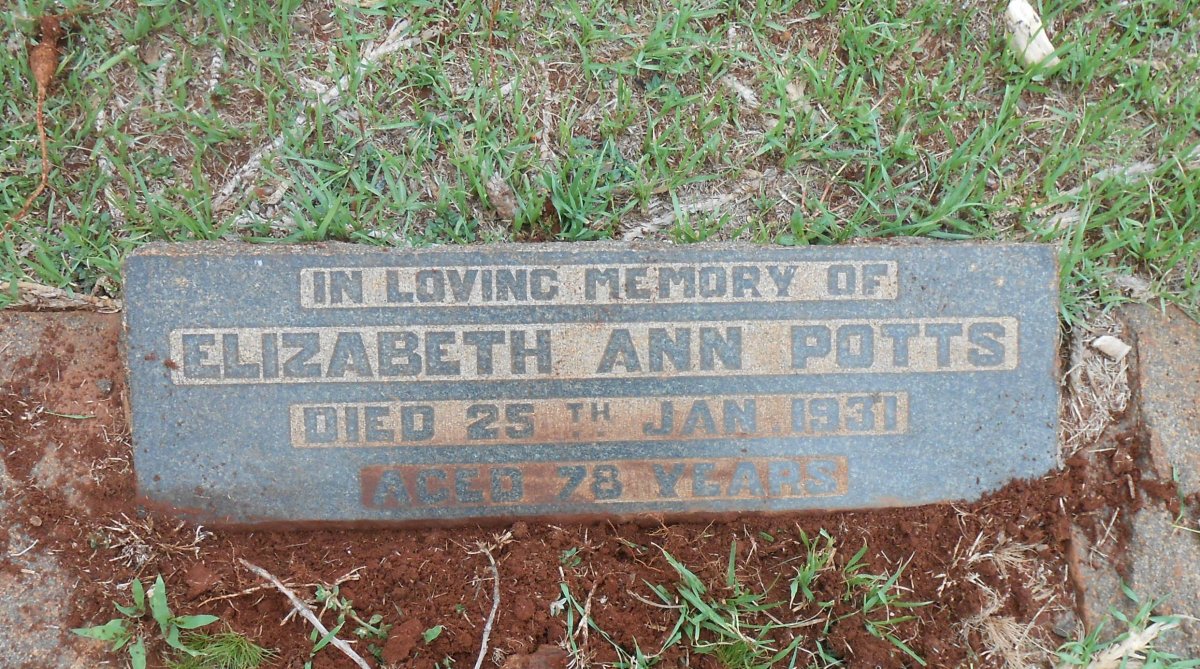 POTTS Elizabeth Ann -1931