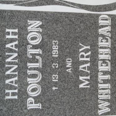 POULTON Hannah -1983 :: WHITEHEAD Mary -1983