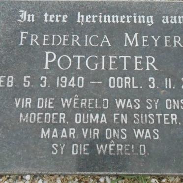 POTGIETER Frederica Meyer 1940-2008