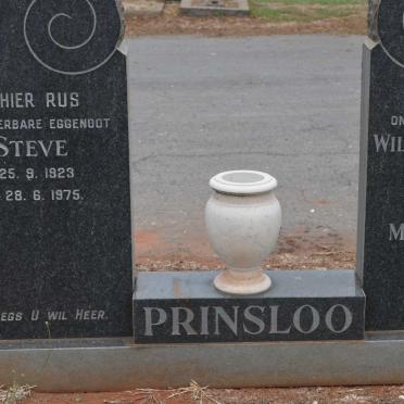 PRINSLOO Willem Jacobus 1879-1953 &amp; Martha Maria 1887-1948 :: PRINSLOO Steve 1923-1975