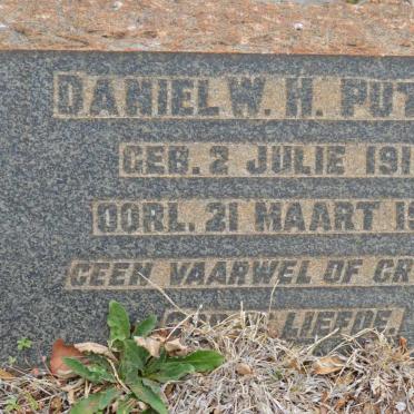 PUTTER Daniel W.H. 1910-1931