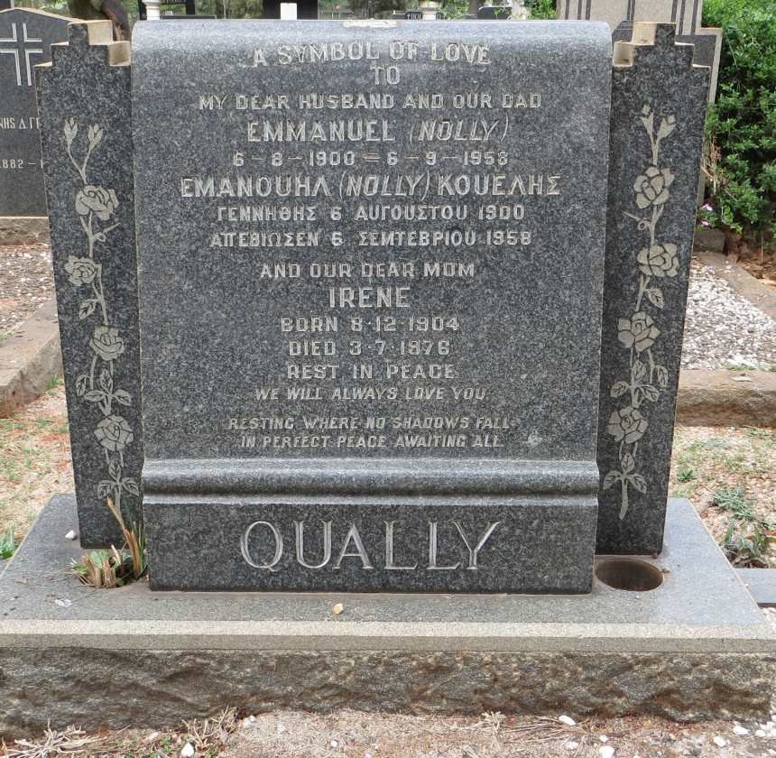 QUALLY Emmanuel 1900-1958 &amp; Irene 1904-1976