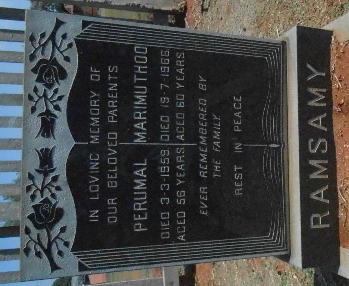 RAMSAMY Perumal -1959 &amp; Marimuthoo -1966