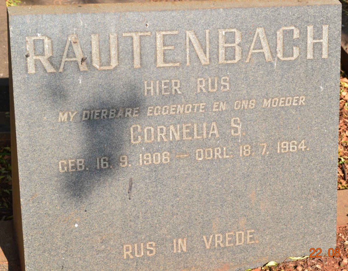 RAUTENBACH Cornelia S. 1906-1964