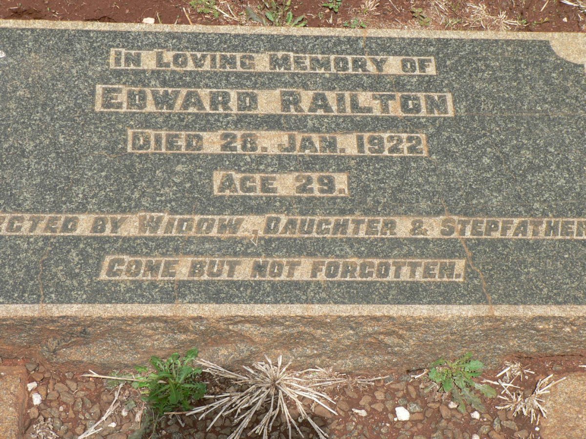 RAILTON Edward -1922