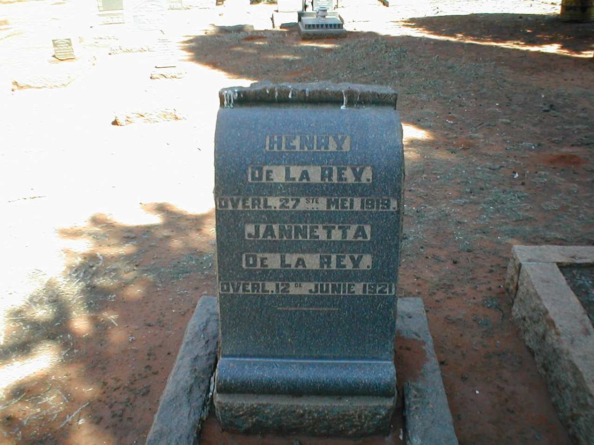 REY Henry, de la -1919 &amp; Jannetta -1921