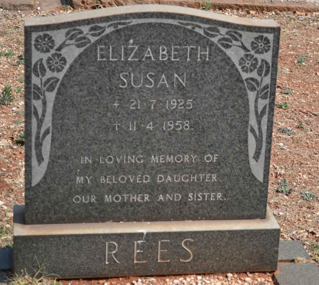 REES Elizabeth Susan 1925-1958