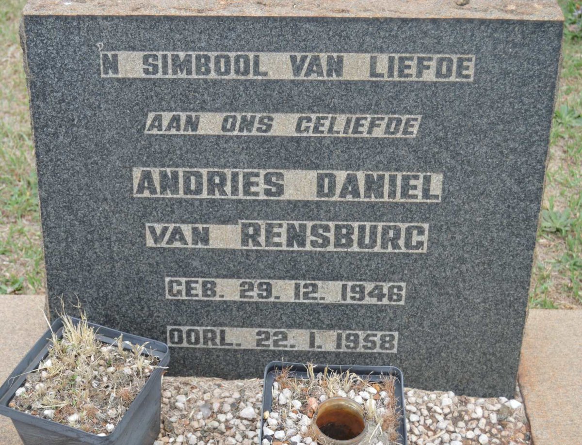 RENSBURG Andries Daniel, van 1946-1958