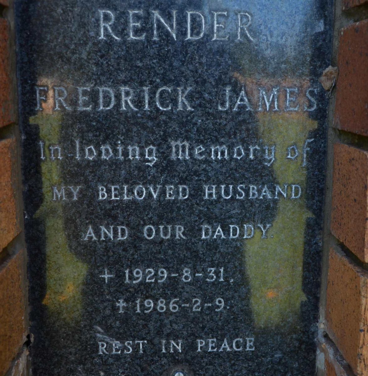 RENDER Fredrick James 1929-1986