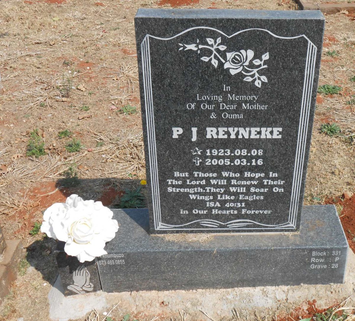 REYNEKE P.J. 1923-2005