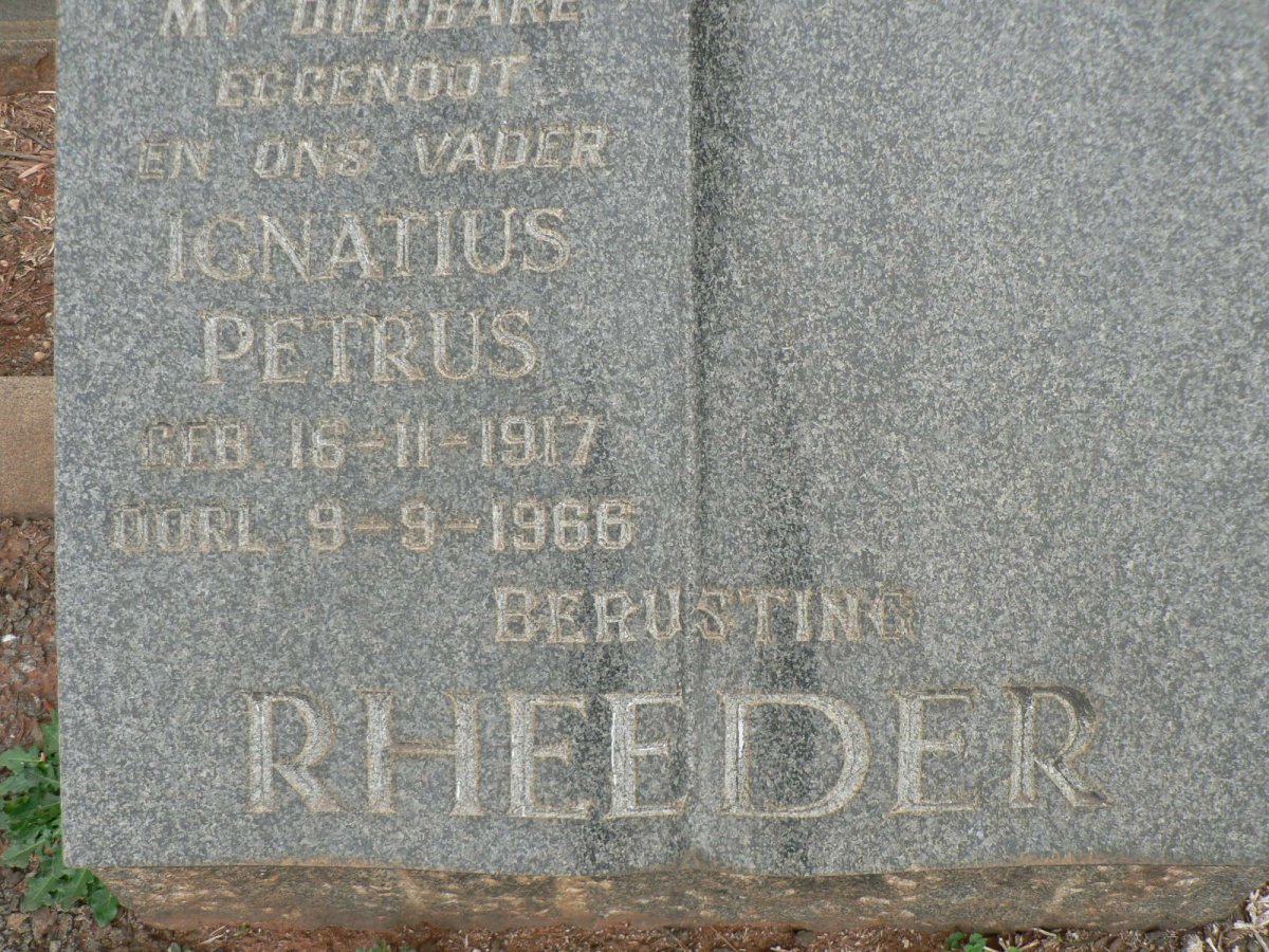 RHEEDER Ignatius Petrus 1917-1966