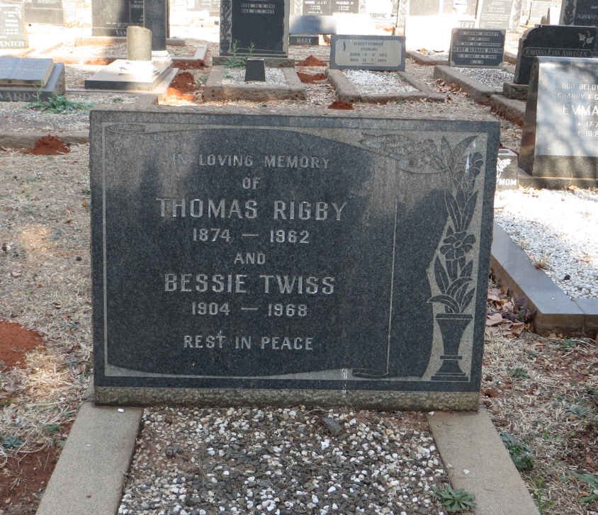 RIGBY Thomas 1874-1962 :: TWISS Bessie 1904-1968