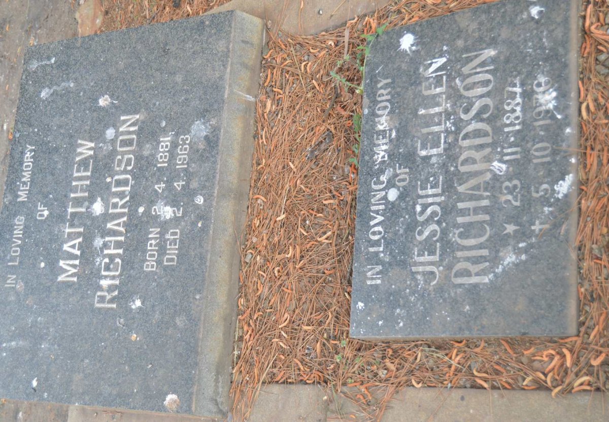 RICHARDSON Matthew 1881-1963 &amp; Jessie Ellen 1887-1976