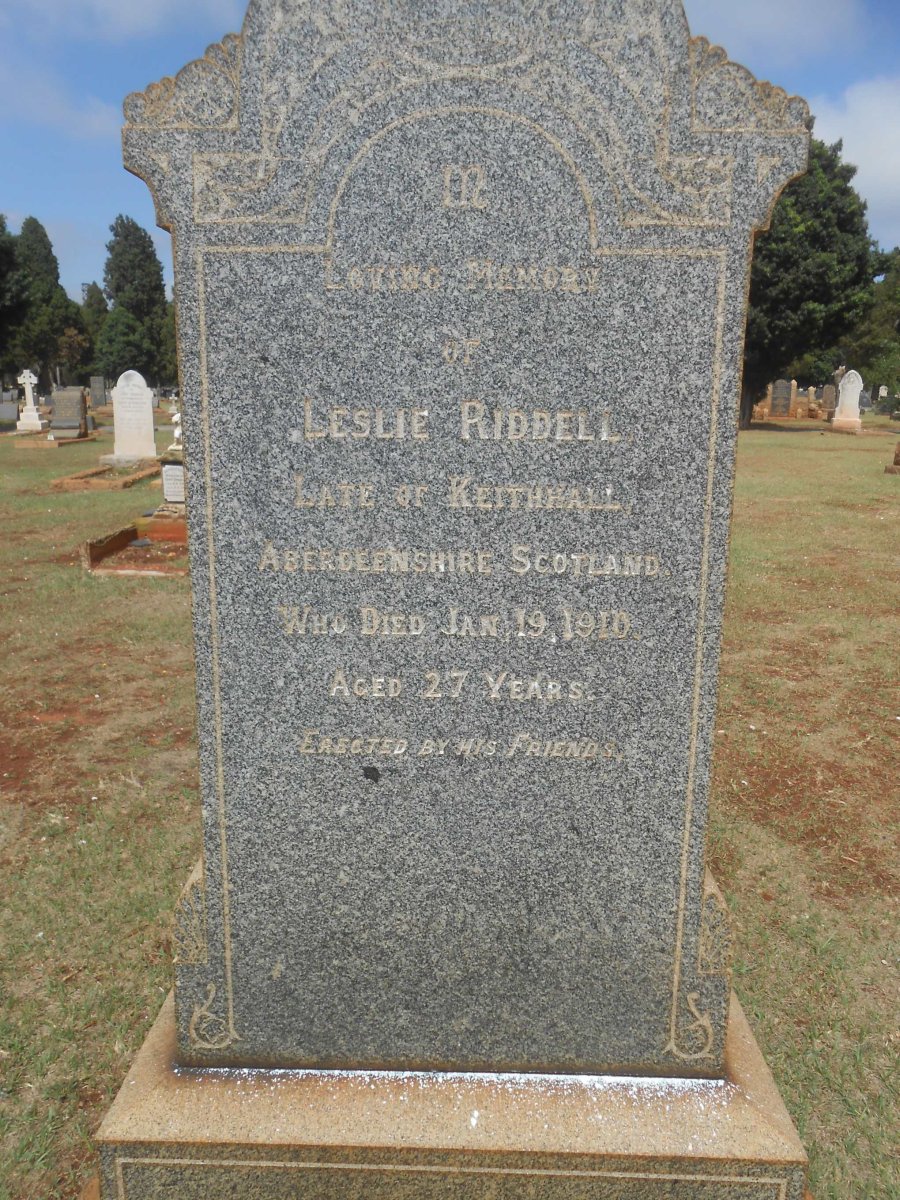 RIDDELL Leslie -1910