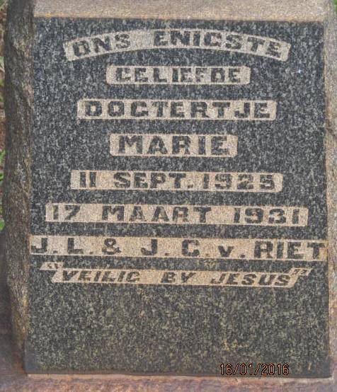 RIET Marie, v. 1925-1931