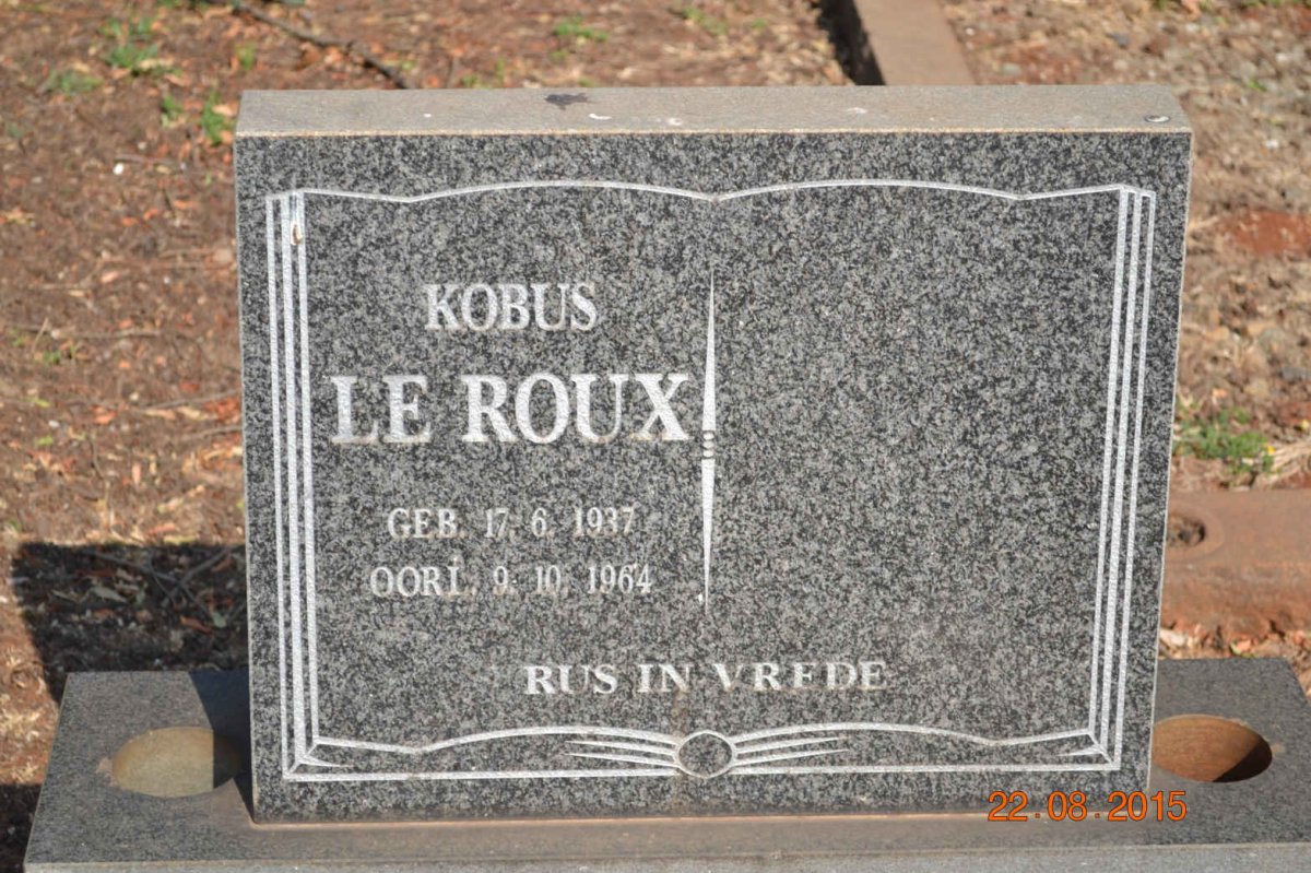 ROUX Kobus, le 1937-1964