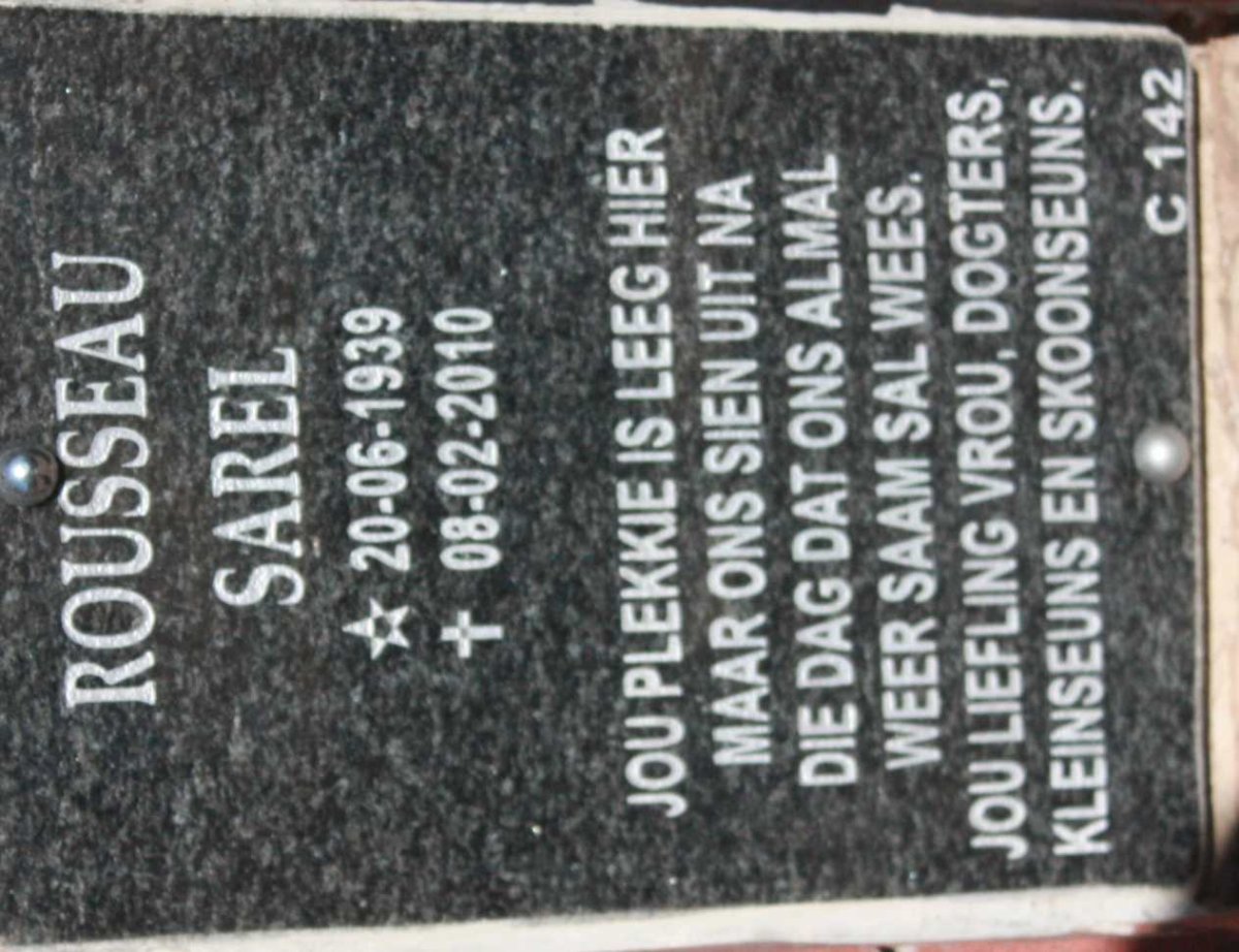 ROUSSEAU Sarel 1939-2010