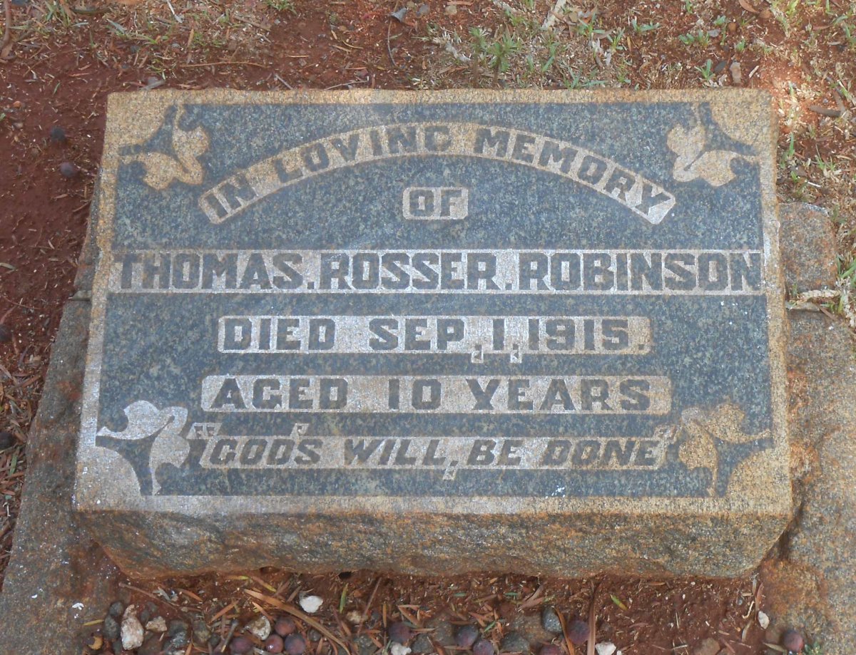 ROBINSON Thomas Rosser -1915