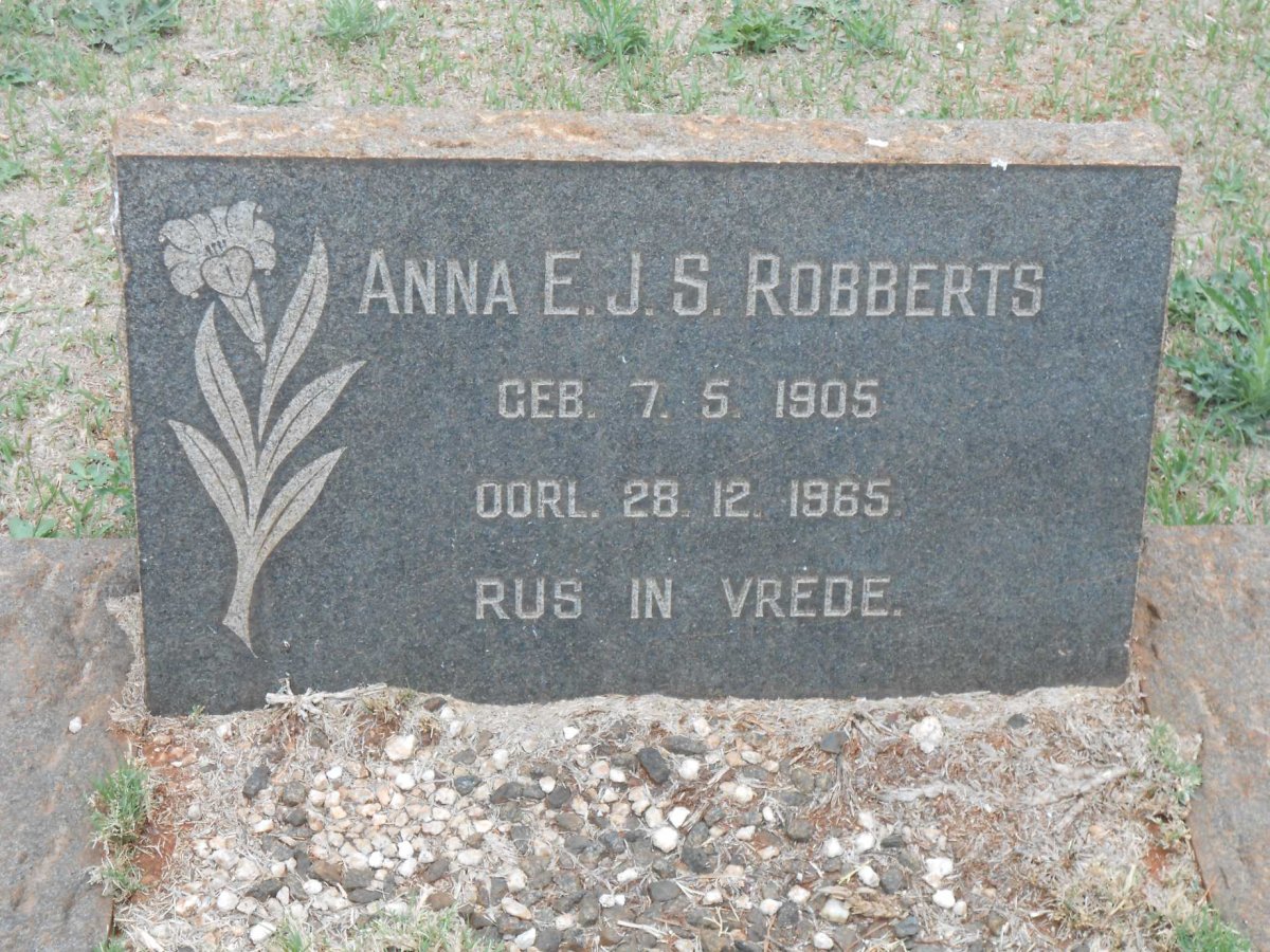 ROBBERTS Anna E.J.S. 1905-1965