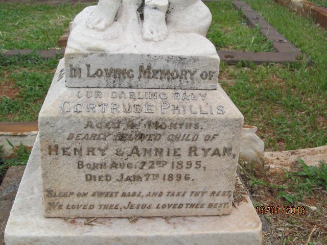 RYAN Gertrude Phillis 1895-1896