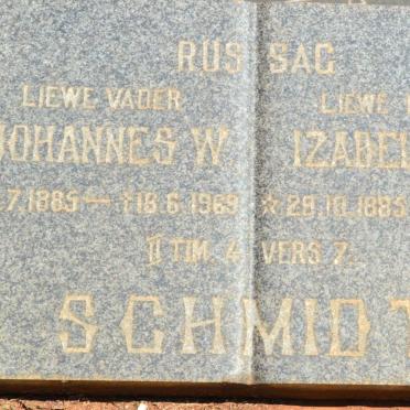 SCHMIDT Johannes W. 1885-1969 &amp; Izabella F. 1885-1972