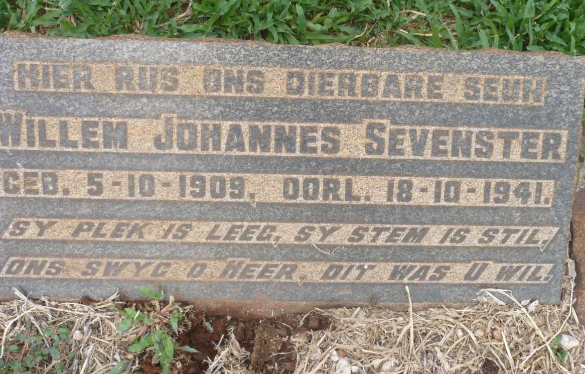 SEVENSTER Willem Johannes 1909-1941