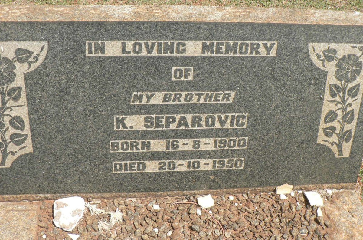 SEPAROVIC K. 1900-1950