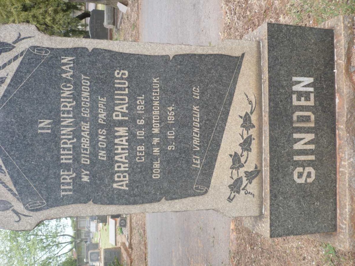 SINDEN Abraham Paulus 1921-1954