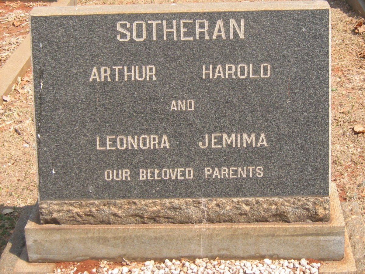 SOTHERAN Arthur Harold &amp; Leonora Jemima