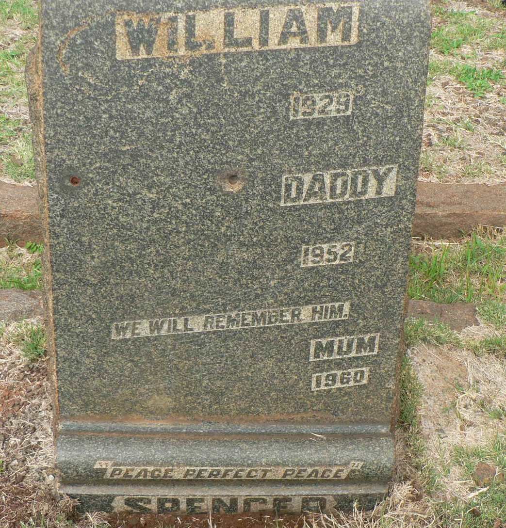 SPENCER William 1929-1952 &amp; ?