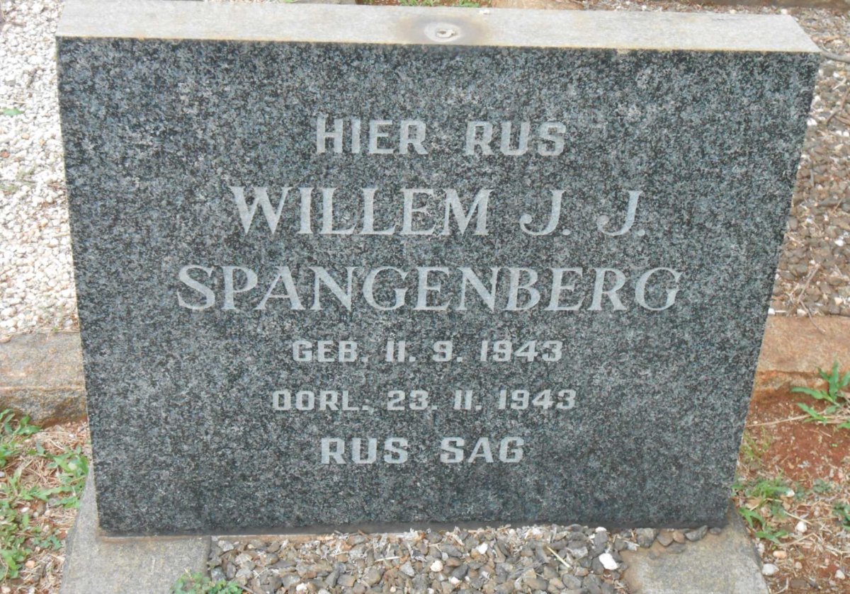 SPANGENBERG Willem J.J. 1943-1943