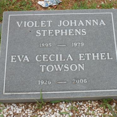 STEPHENS Violet Johanna 1895-1929 :: TOWSON Eva Cecila Ethel 1926-2006