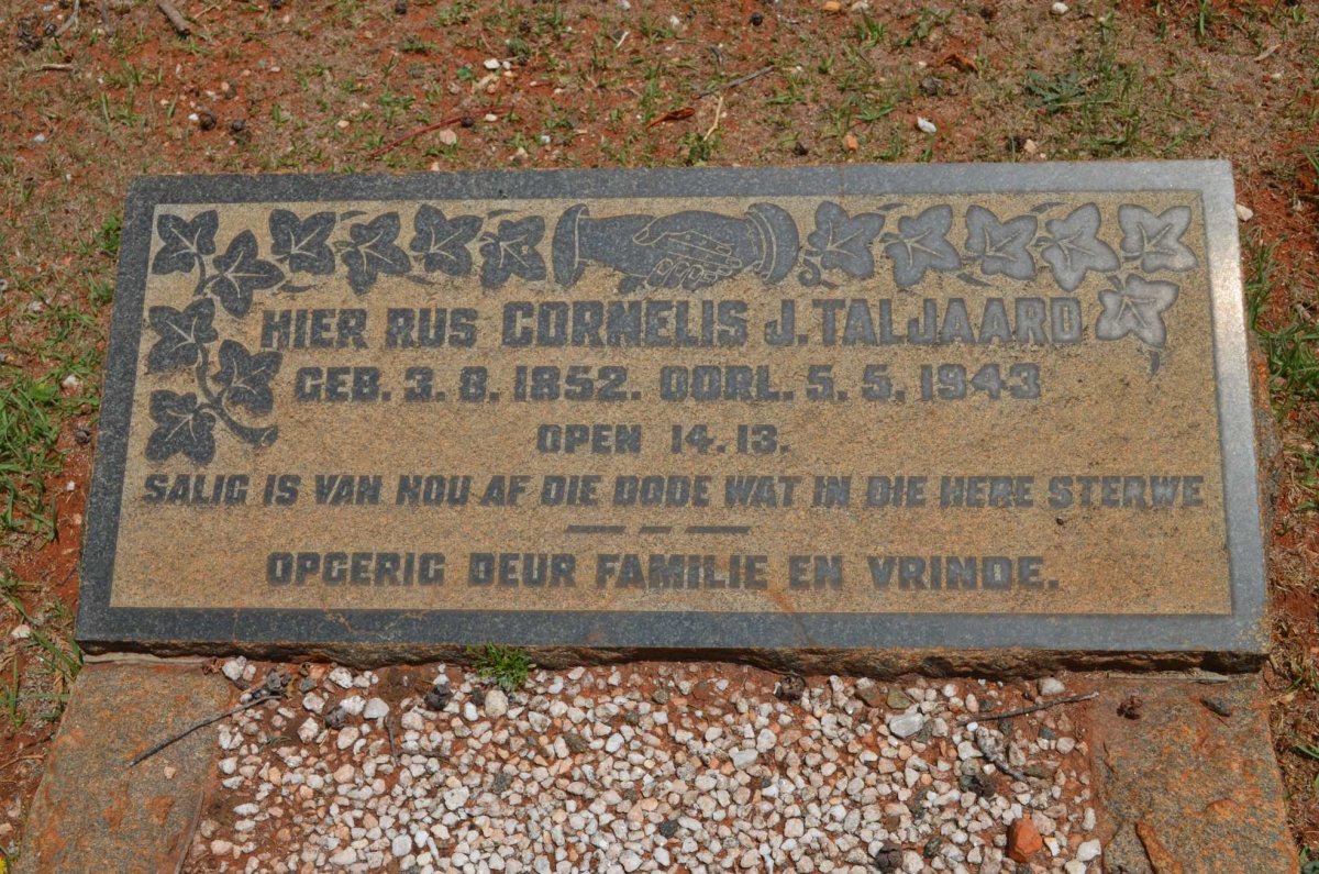 TALJAARD Cornelis J. 1852-1943