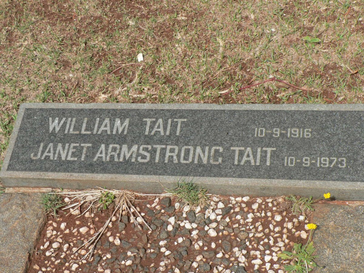 TAIT William -1916 :: TAIT Janet Armstrong -1973