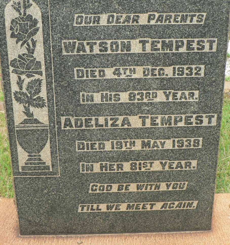 TEMPEST Watson -1932 &amp; Adeliza -1938